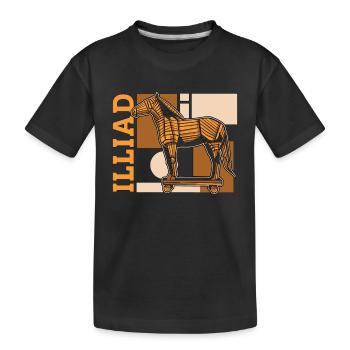 Mythologie grecque Illiade Mythologie Dieux Mythe antique - T-shirt bio Premium Enfant - noir - Devant