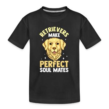 Les retrievers sont un chien d’âme sœur parfait - T-shirt bio Premium Enfant - noir - Devant