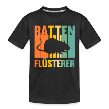 Nagetier Ratte Ratten - Kinder Premium Bio T-Shirt - Schwarz - Vorne