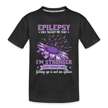 Combattant de l’épilepsie - T-shirt bio Premium Enfant - noir - Devant