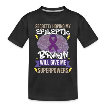 Cerveau épileptique - T-shirt bio Premium Enfant - noir - Devant