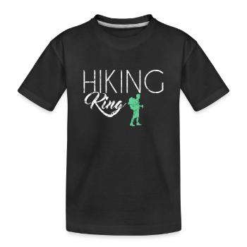 Hiking King - Kinder Premium Bio T-Shirt - Schwarz - Vorne