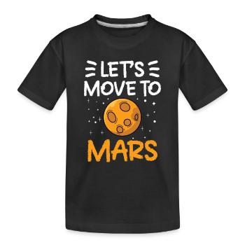 Departure to Mars Astronaut Planet Space - Kids' Premium Organic T-Shirt - black - Front