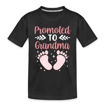 To grandmother transports grandparents first time sweet - Kids' Premium Organic T-Shirt - black - Front