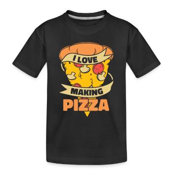 J’adore faire pizza four pizza pizza plateau pizza - T-shirt bio Premium Enfant - noir - Devant