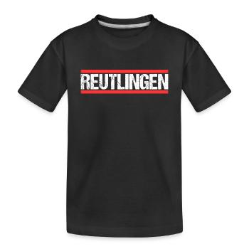 Reutlingerin Reutlinger Reutlingen - Kinder Premium Bio T-Shirt - Schwarz - Vorne