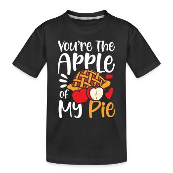 You're The Apple Of My Pie für einen Apple Pie - Kinder Premium Bio T-Shirt - Schwarz - Vorne