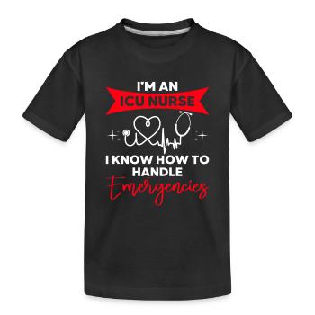Soins intensifs infirmiers - T-shirt bio Premium Enfant - noir - Devant