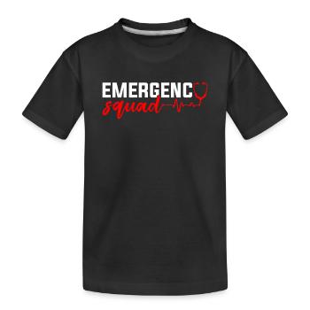 Emergency Department ER Nurse Emergency Department - Kids' Premium Organic T-Shirt - black - Front