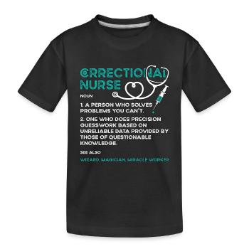 Infirmière correctionnelle Une personne qui résout l’argent mince - T-shirt bio Premium Enfant - noir - Devant