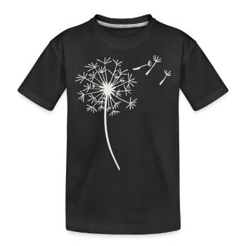 Dandelion - Kids' Premium Organic T-Shirt - black - Front