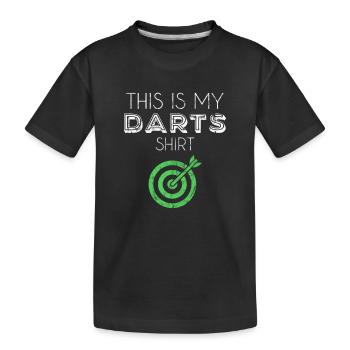 Darts Shirt - Kinder Premium Bio T-Shirt - Schwarz - Vorne