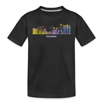 Madrid Skyline Madrid - T-shirt bio Premium Enfant - noir - Devant