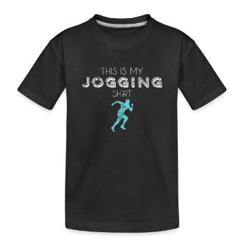 Chemise de jogging - T-shirt bio Premium Enfant - noir - Devant