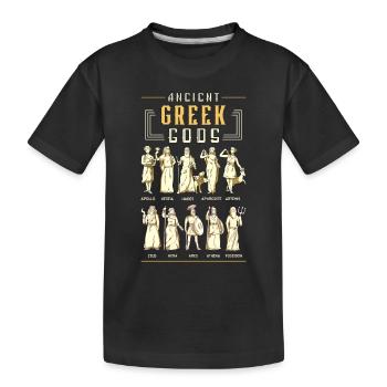 Greek Mythology Ancient Greek Gods History - Kids' Premium Organic T-Shirt - black - Front