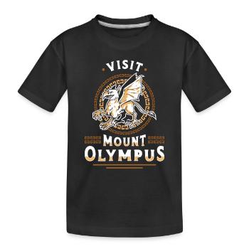 Greek Mythology Visit Mount Olympus Ancient Myth - Kids' Premium Organic T-Shirt - black - Front
