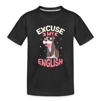 french bulldog english bulldog dog lover bulldog - Kinder Premium Bio T-Shirt - Schwarz - Vorne