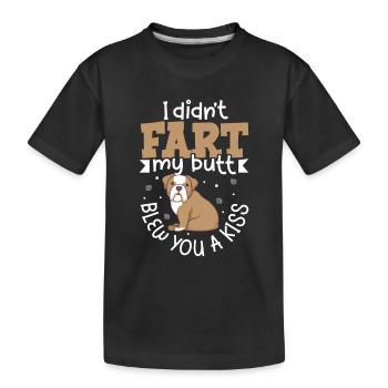 french bulldog english bulldog dog lover bulldog - Kinder Premium Bio T-Shirt - Schwarz - Vorne