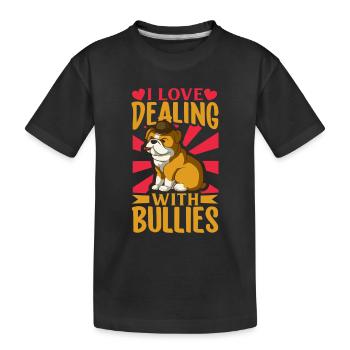 french bulldog english bulldog dog lover bulldog - Kinder Premium Bio T-Shirt - Schwarz - Vorne