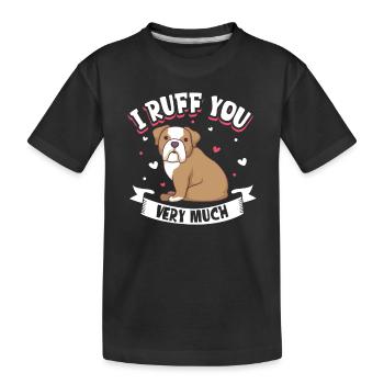 french bulldog english bulldog dog lover bulldog - Kinder Premium Bio T-Shirt - Schwarz - Vorne
