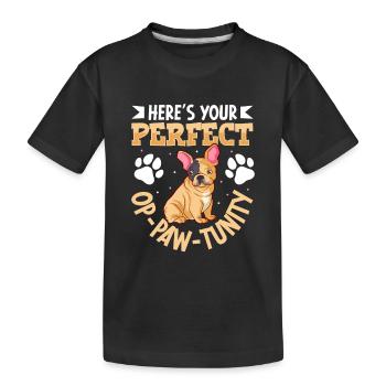 french bulldog english bulldog dog lover bulldog - Kinder Premium Bio T-Shirt - Schwarz - Vorne