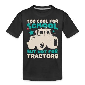 Élevage de tracteurs pour enfants - T-shirt bio Premium Enfant - noir - Devant