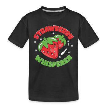 Murmure de fraises - T-shirt bio Premium Enfant - noir - Devant