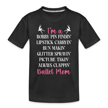 Ballet Danseuse Danse Ballerine - T-shirt bio Premium Enfant - noir - Devant