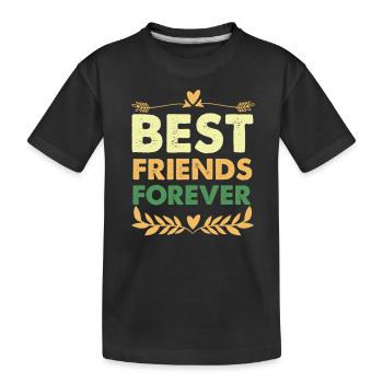 beste freunde für immer - Kinder Premium Bio T-Shirt - Schwarz - Vorne