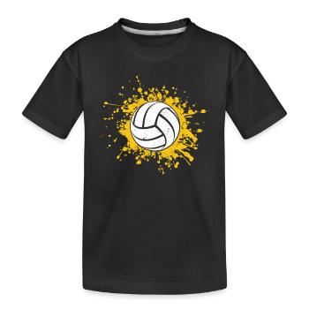Volleyball de plage Drôle de jeu de sports d’équipe - T-shirt bio Premium Enfant - noir - Devant
