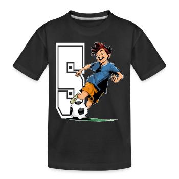 Football Birthday - 5 years old Boy - 5. - Kids' Premium Organic T-Shirt - black - Front