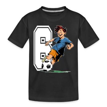 Anniversaire de football - 6 ans Garçon - 6. - T-shirt bio Premium Enfant - noir - Devant