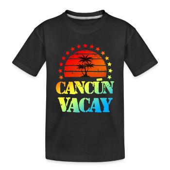 Vacances à Cancun - T-shirt bio Premium Enfant - noir - Devant