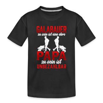 Galabauer eine Ehre Gärtner Landschaftsbauer - Kinder Premium Bio T-Shirt - Schwarz - Vorne
