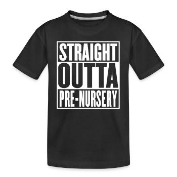 Straight Outta Pre-K Graduation Lustig - Kinder Premium Bio T-Shirt - Schwarz - Vorne