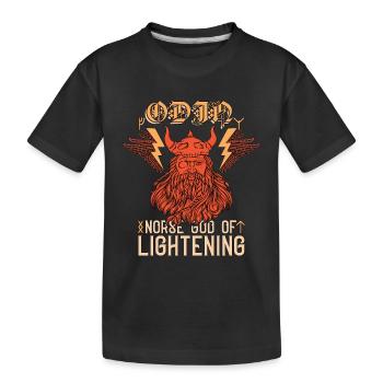 Mythologie nordique Odin Dieu nordique des runes mystiques - T-shirt bio Premium Enfant - noir - Devant