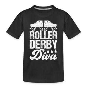 Roller derby - T-shirt bio Premium Enfant - noir - Devant