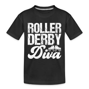 Roller derby - T-shirt bio Premium Enfant - noir - Devant