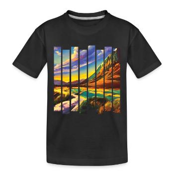 Randonnée en montagne Randonneurs en montagne Randonnées en montagne - T-shirt bio Premium Enfant - noir - Devant