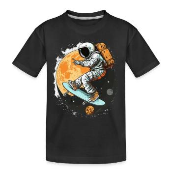 Cosmic Skateboarding - Kids' Premium Organic T-Shirt - black - Front