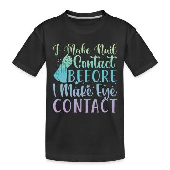Je fais un contact avec les ongles avant la technologie des ongles - T-shirt bio Premium Enfant - noir - Devant