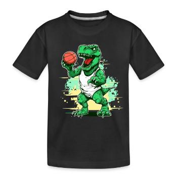 Basketball Dino - Dinosaure pour enfants - T-shirt bio Premium Enfant - noir - Devant