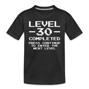 30 Birthday Gamer Level 30 complete Vintage - Kids' Premium Organic T-Shirt - black - Front