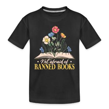Lire des livres interdits - T-shirt bio Premium Enfant - noir - Devant