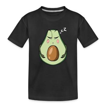 Schlafende Avocado - Kinder Premium Bio T-Shirt - Schwarz - Vorne