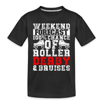 Roller derby - T-shirt bio Premium Enfant - noir - Devant
