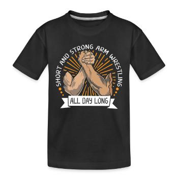Bras de fer, bras de fer, bras de fer, - T-shirt bio Premium Enfant - noir - Devant