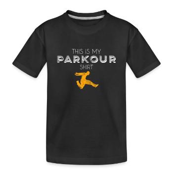 Chemise Parkour - T-shirt bio Premium Enfant - noir - Devant