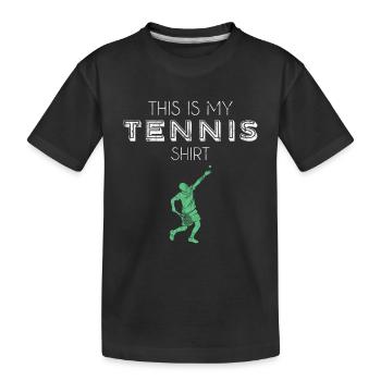 Chemise de tennis - T-shirt bio Premium Enfant - noir - Devant