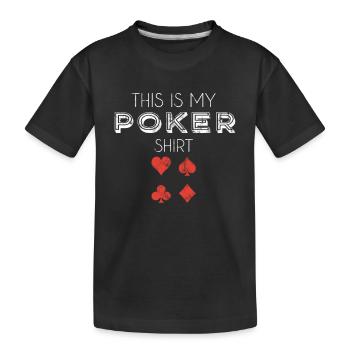 Chemise de poker - T-shirt bio Premium Enfant - noir - Devant
